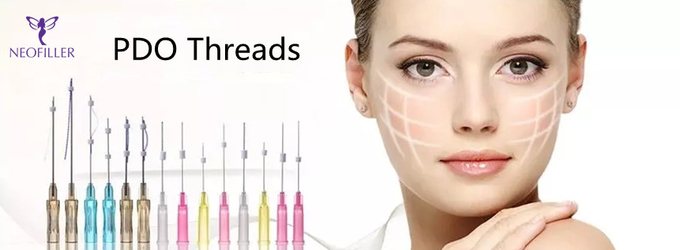 Absorbable 3D Cog Pdo Eye Thread Lift Threading To Lift Face L Blunt